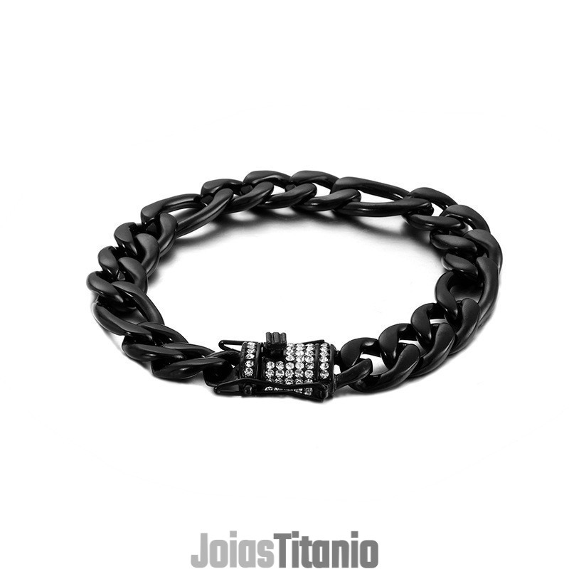 Pulseira Masculina De Titânio Preto Pulseira Masculina De Titânio Preto