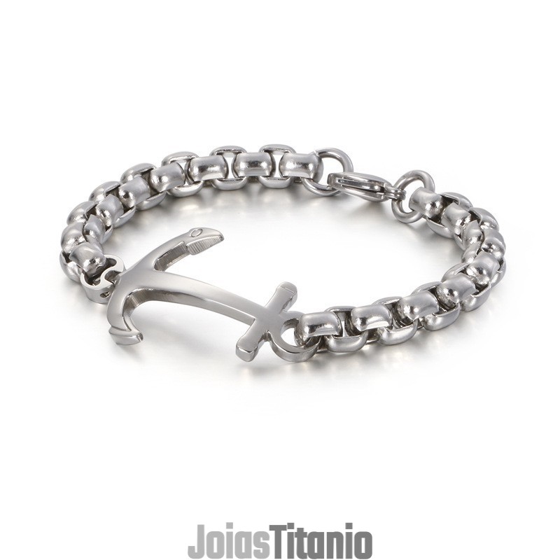 Pulseira De Titânio Com Âncora De Barco Da Moda À Venda Pulseira De Titânio Com Âncora De Barco Da Moda À Venda
