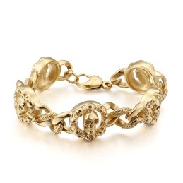 Pulseira De Caveira De Titânio Da Moda Para Homens