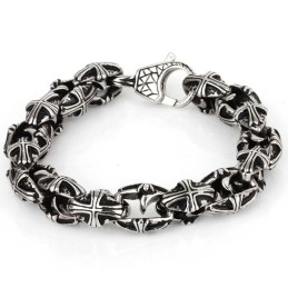 Pulseira De Titânio Cruzada Para Homens