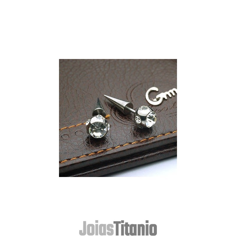 Brincos De Diamante De Titânio Perfurados