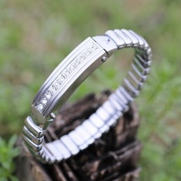 Pulseiras Masculinas De Titânio E Diamante