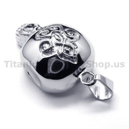 Pingente De Caveira Em Titânio Puro - Corrente Grátis