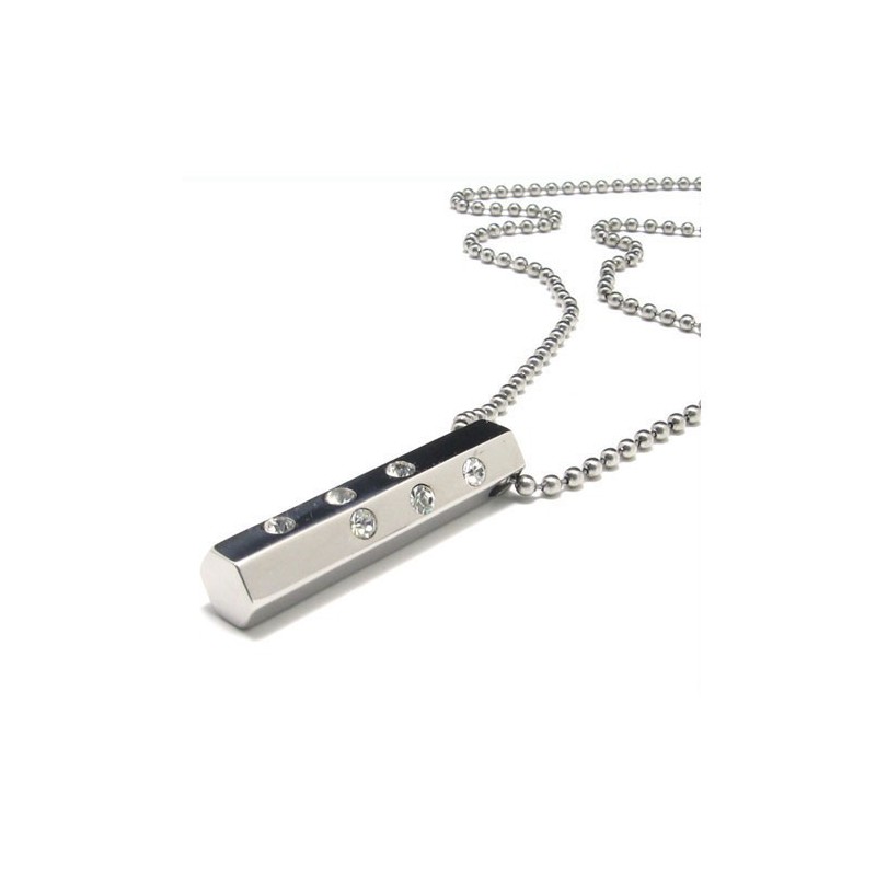 Colar Com Pingente De Diamante De Titânio Para Presente Masculino Da Moda