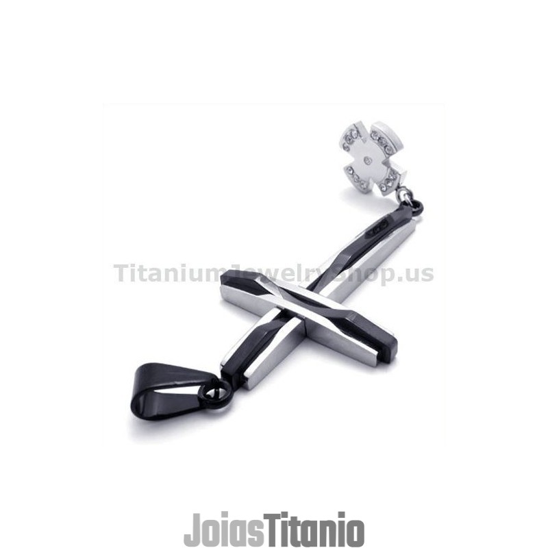 Pingente De Titânio Com Cruz Separável - Corrente Grátis Pingente De Titânio Com Cruz Separável - Corrente Grátis
