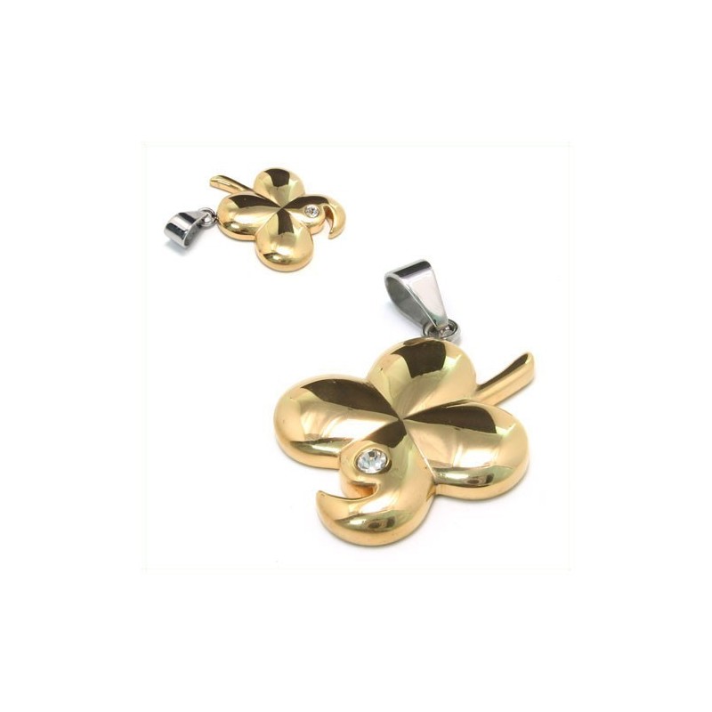 Colar Com Pingente De Titânio E Flor Dourada Da Moda Colar Com Pingente De Titânio E Flor Dourada Da Moda