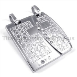 Pingentes Love Titanium Lovers Com Correntes Sem Diamantes