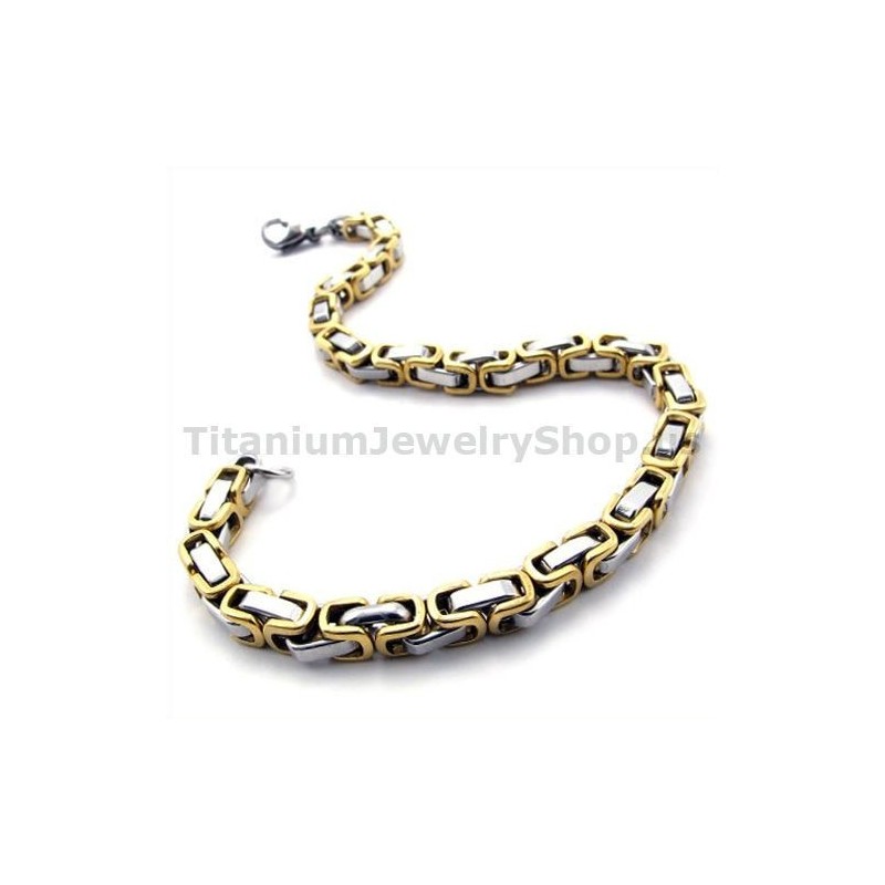 Pulseira Masculina Gloden Titanium