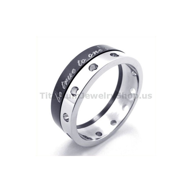 Anel De Titânio Preto