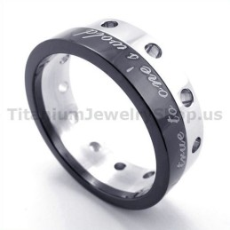 Anel De Titânio Preto