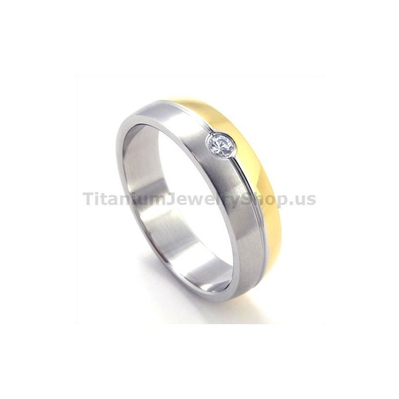 Anel De Titânio Com Diamante Anel De Titânio Com Diamante