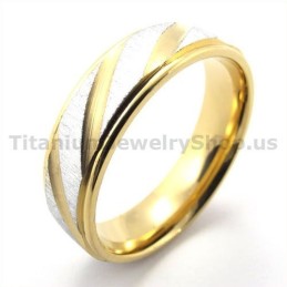 Anel De Titânio Gloden Com Diamante