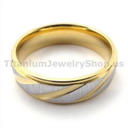 Anel De Titânio Gloden Com Diamante