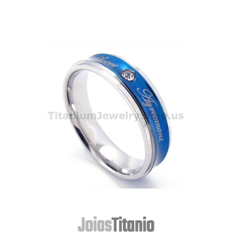 Anel De Titânio Com Diamante E Coração Anel De Titânio Com Diamante E Coração