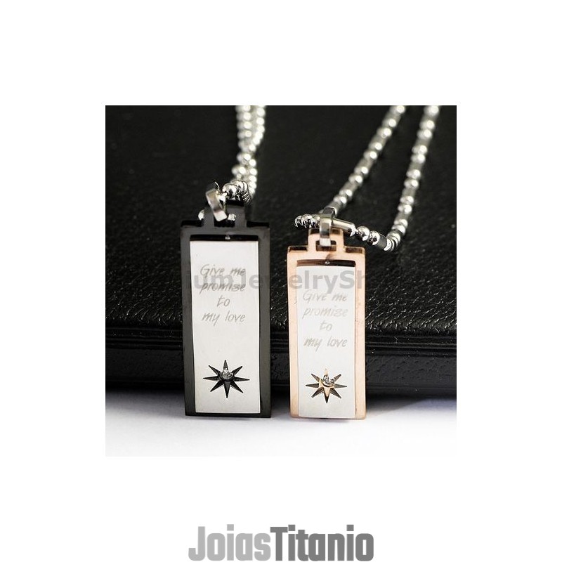 Pingentes De Titânio Para Amantes, Compromisso De Amor, Presentes Para O Dia Dos Namorados - Correntes Grátis Pingentes De Titânio Para Amantes, Compromisso De Amor, Presentes Para O Dia Dos Namorados - Correntes Grátis