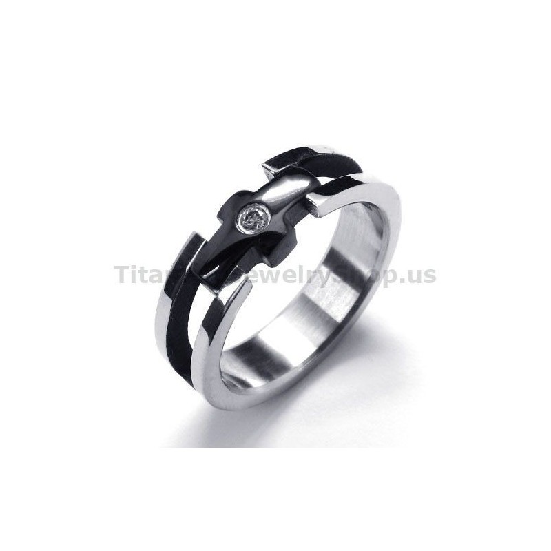 Anel De Titânio Com Diamante Anel De Titânio Com Diamante