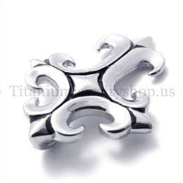 Pingente De Cruz De Titânio Puro Âncora Masculino