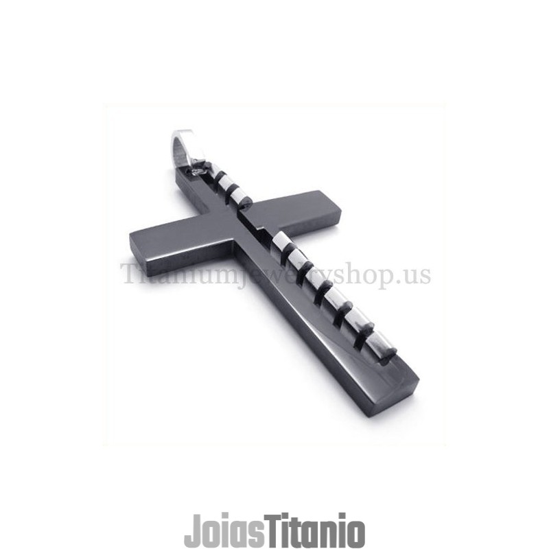 Pingente De Cruz De Titânio Preto Da Moda Masculina Pingente De Cruz De Titânio Preto Da Moda Masculina