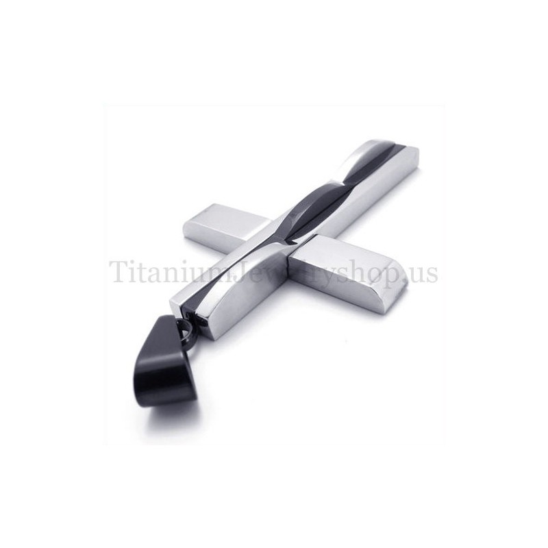 Pingente De Cruz De Titânio Masculino Da Moda Preta Pingente De Cruz De Titânio Masculino Da Moda Preta