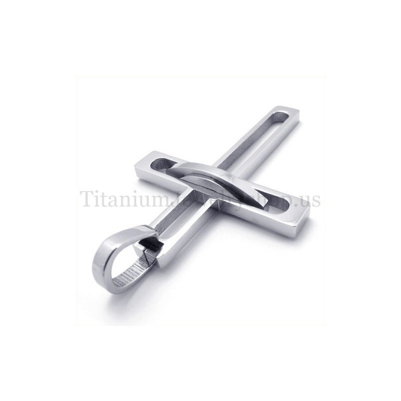Pingente De Cruz De Titânio Da Moda Masculina Nobre De Prata Pingente De Cruz De Titânio Da Moda Masculina Nobre De Prata