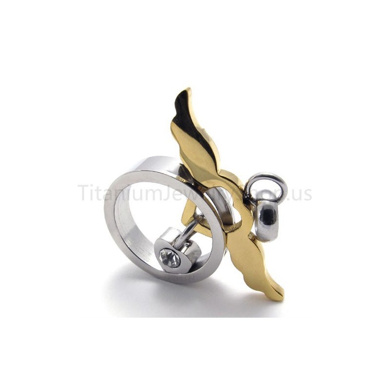 Novo E Adorável Pingente De Titânio Dourado