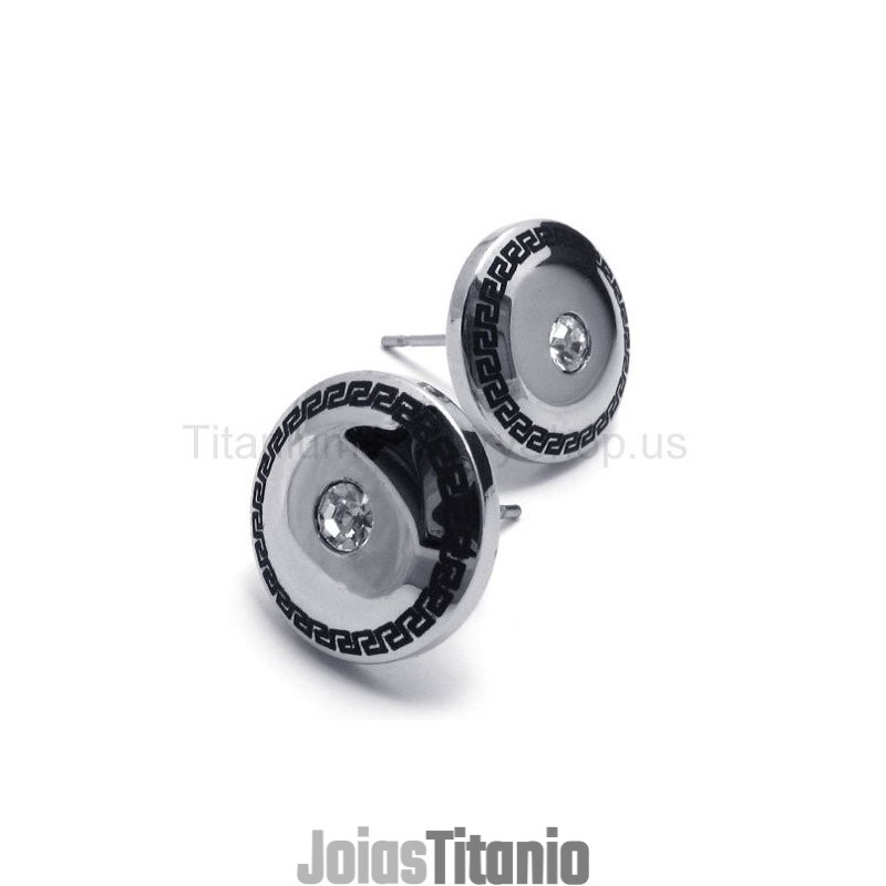 Brincos De Diamante Incrustados Em Titânio