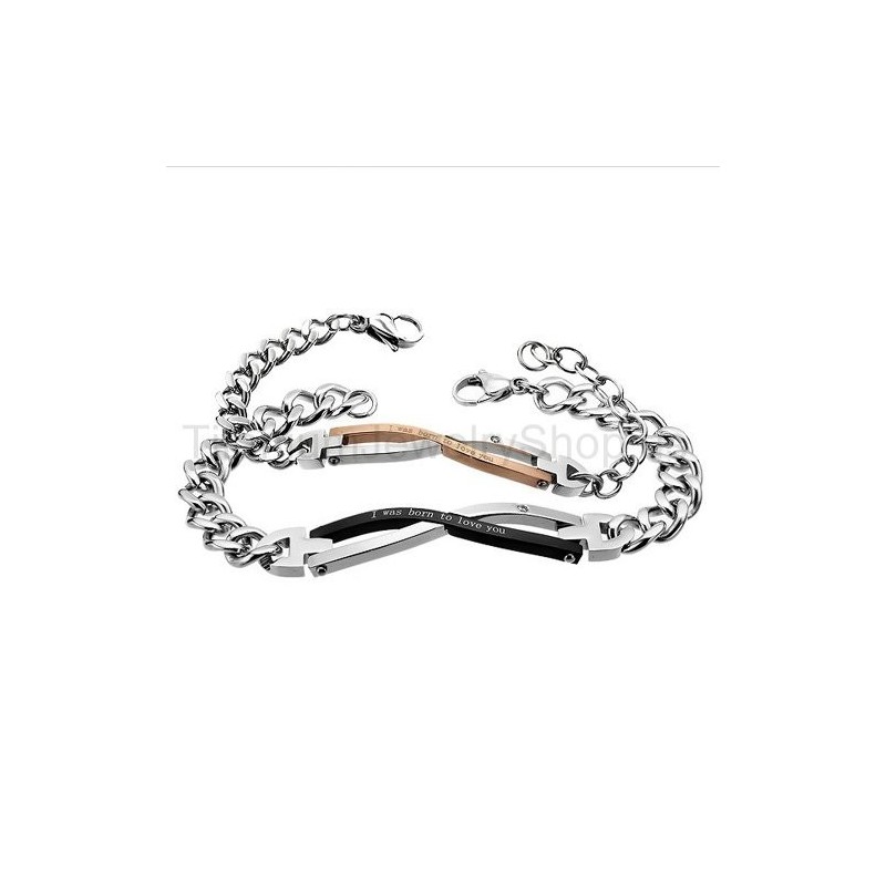 Pulseiras De Titânio Para Amantes "I Was Born To Love You"