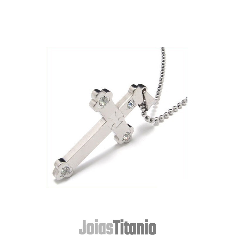 Pingente De Titânio Puro Com Cruz De Prata Cool Man Para Presente Pingente De Titânio Puro Com Cruz De Prata Cool Man Para Presente