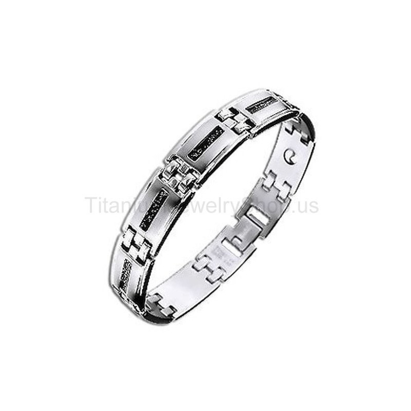 Pulseira De Titânio De 8 Polegadas