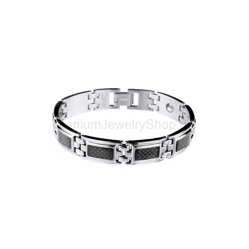 Pulseira De Titânio De 8 Polegadas