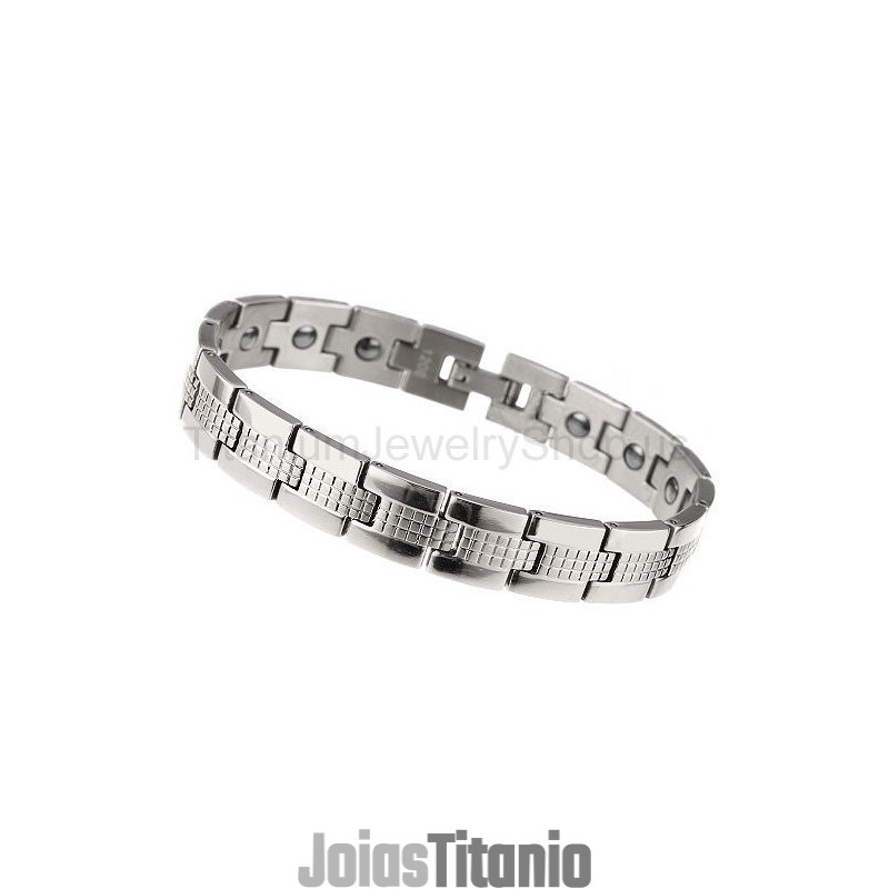 Pulseira Masculina De Titânio De 8,5 Polegadas Pulseira Masculina De Titânio De 8,5 Polegadas