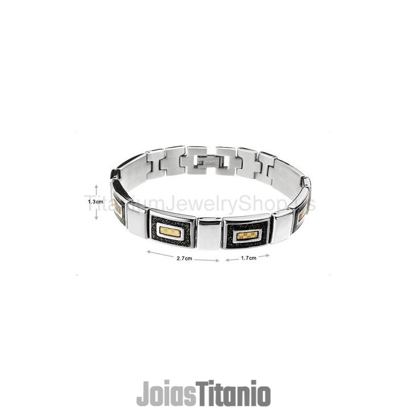 Pulseira Masculina De Titânio De 8,5 Polegadas Pulseira Masculina De Titânio De 8,5 Polegadas