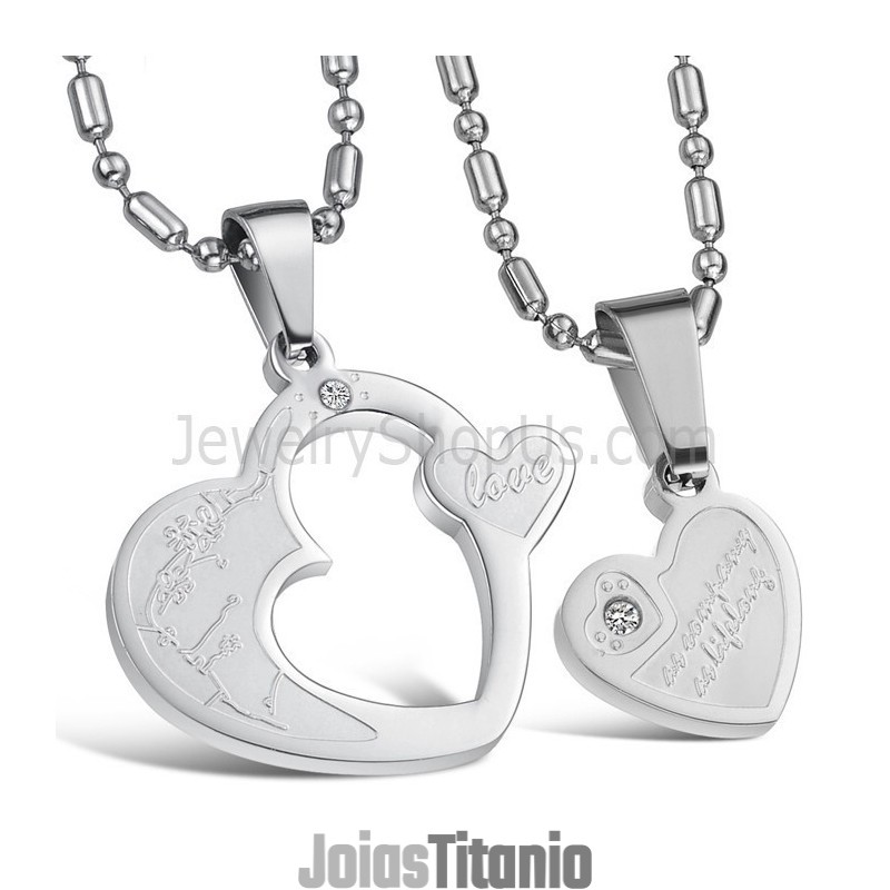 Pingentes De Prata E Titânio Com Strass E Correntes Grátis C600 Pingentes De Prata E Titânio Com Strass E Correntes Grátis C600