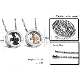 Pingentes De Titânio Em Ângulo Com Strass E Correntes Grátis Gx627 Em Ouro Rosa E Preto