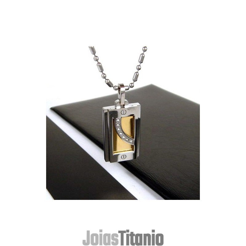 Colar Com Pingente De Titânio Puro Com Pedras Preciosas De Alta Qualidade Para Homem Colar Com Pingente De Titânio Puro Com Pedras Preciosas De Alta Qualidade Para Homem