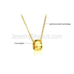 Pingente De Tungstênio Dourado Com Alto Polimento Lx734