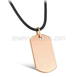 Pingente De Etiqueta De Tungstênio Em Ouro Rosa C633