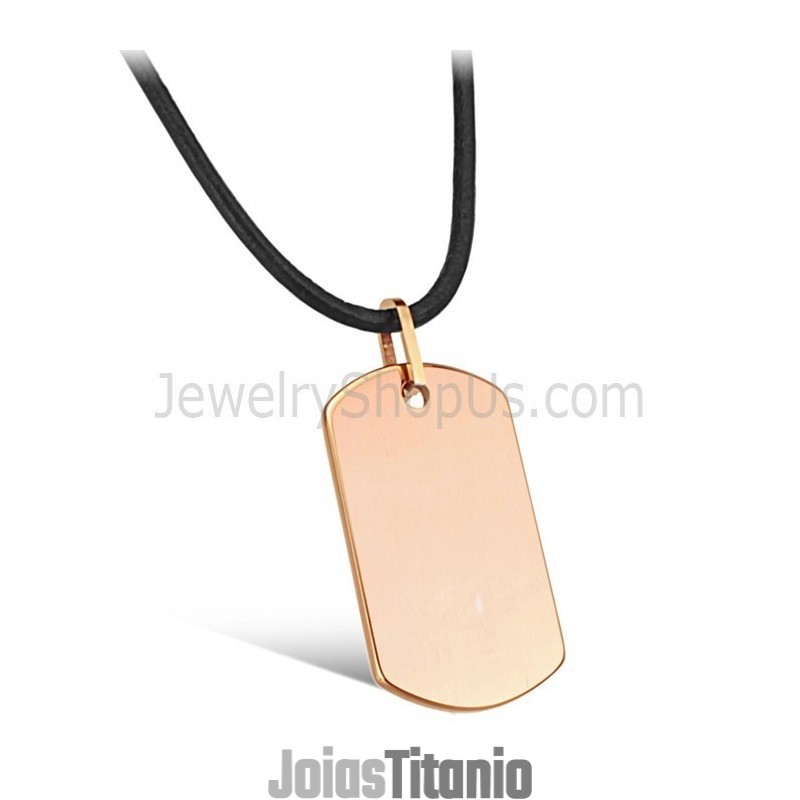 Pingente De Etiqueta De Tungstênio Em Ouro Rosa C633 Pingente De Etiqueta De Tungstênio Em Ouro Rosa C633