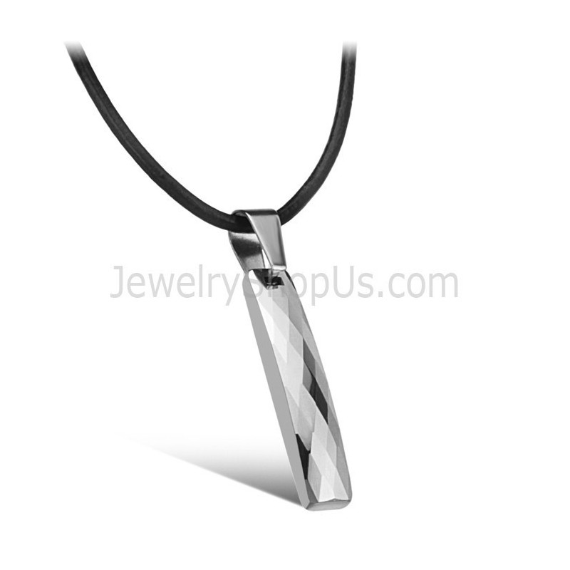 Pingente Masculino Retangular De Tungstênio Com Alto Polimento C631 Pingente Masculino Retangular De Tungstênio Com Alto Polimento C631