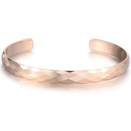 Pulseira De Ouro Rosa De Tungstênio Com Alto Polimento C895