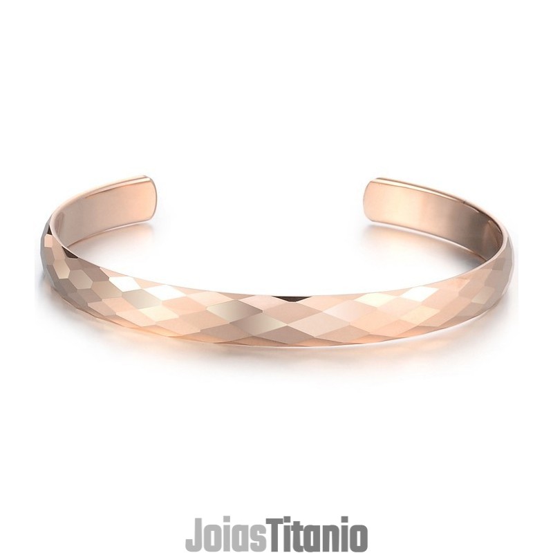 Pulseira De Ouro Rosa De Tungstênio Com Alto Polimento C895 Pulseira De Ouro Rosa De Tungstênio Com Alto Polimento C895