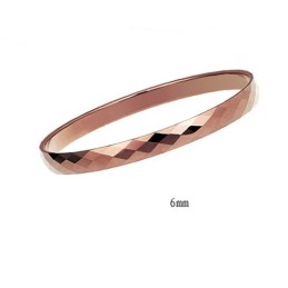 Pulseira De Casal Em Ouro Rosa Com Alto Polimento De Tungstênio C889