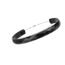 Pulseiras De Casal De Tungstênio Preto Com Alto Polimento C896