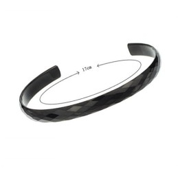 Pulseiras De Casal De Tungstênio Preto Com Alto Polimento C896