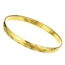 Pulseira De Tungstênio Dourado Com Design Multifacetado Intrincado C887