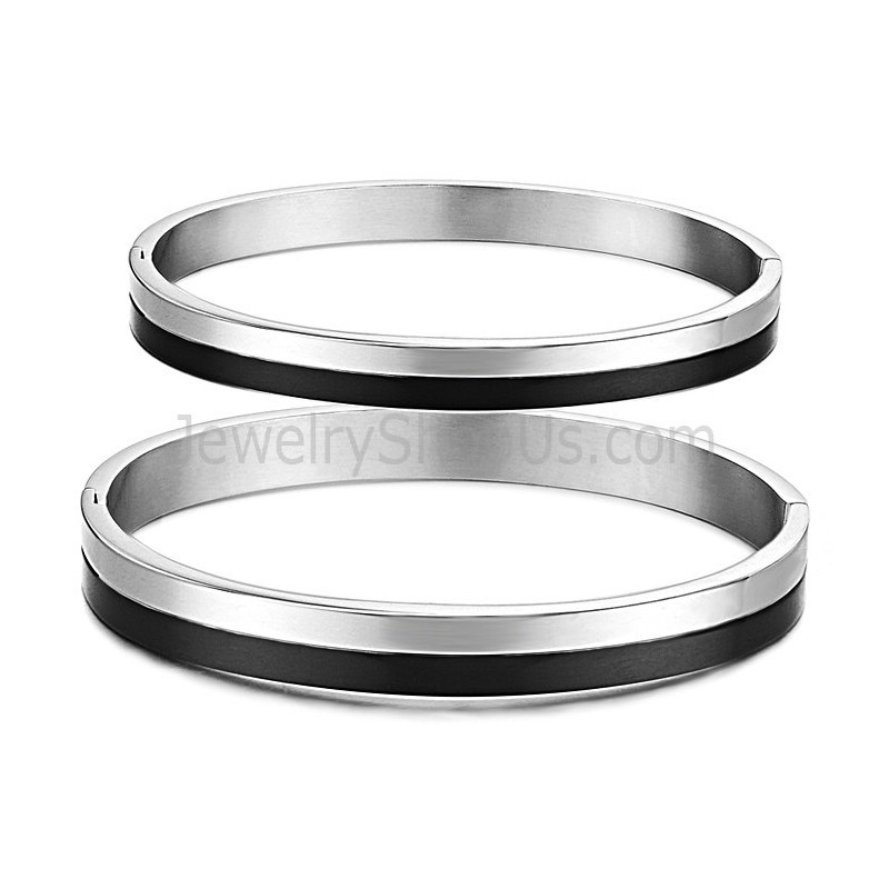 Pulseiras De Casal E Tatanium Preto C822 Pulseiras De Casal E Tatanium Preto C822
