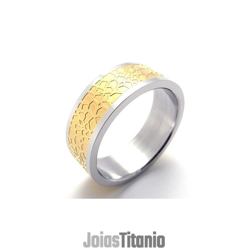 Anel De Titânio Dourado Anel De Titânio Dourado