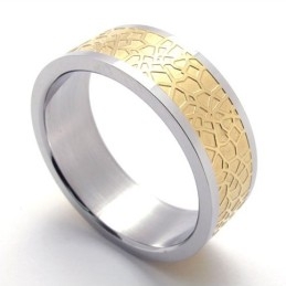 Anel De Titânio Dourado