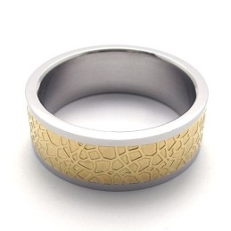 Anel De Titânio Dourado