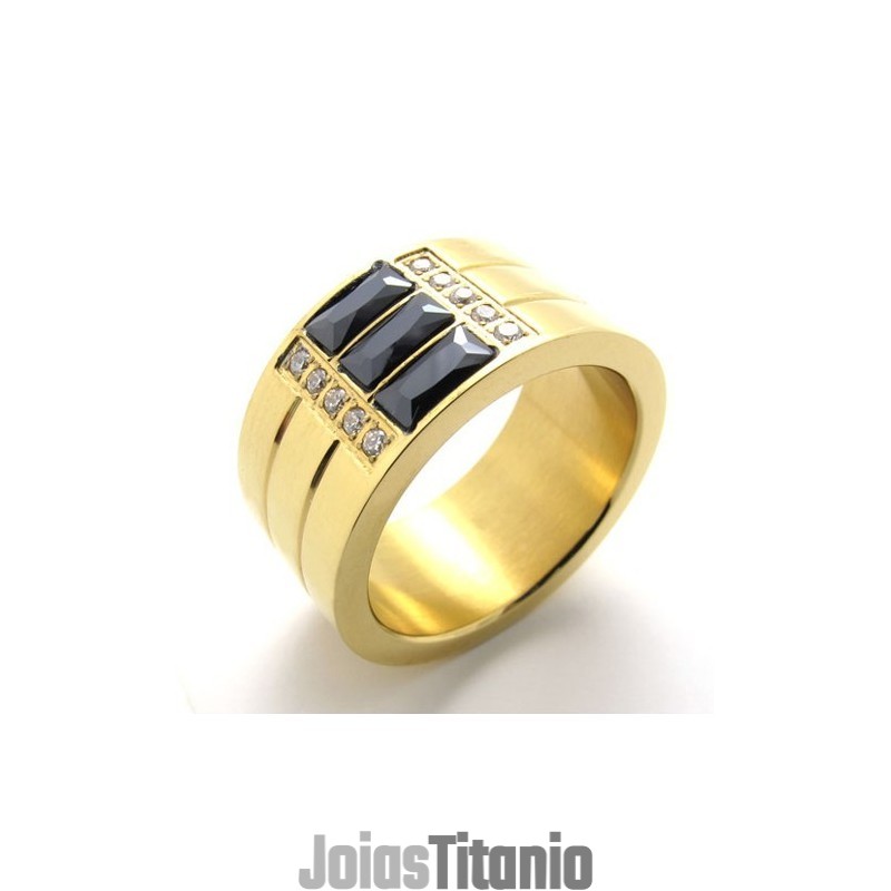 Anel De Titânio Dourado Anel De Titânio Dourado